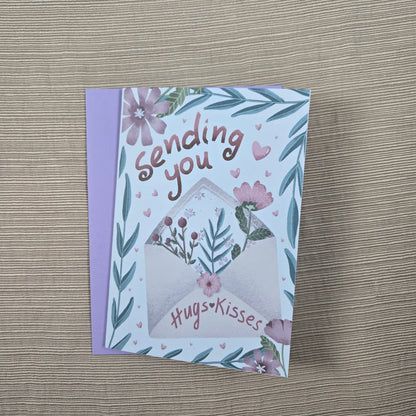 Sending Hugs and Kisses Get Well Soon Card