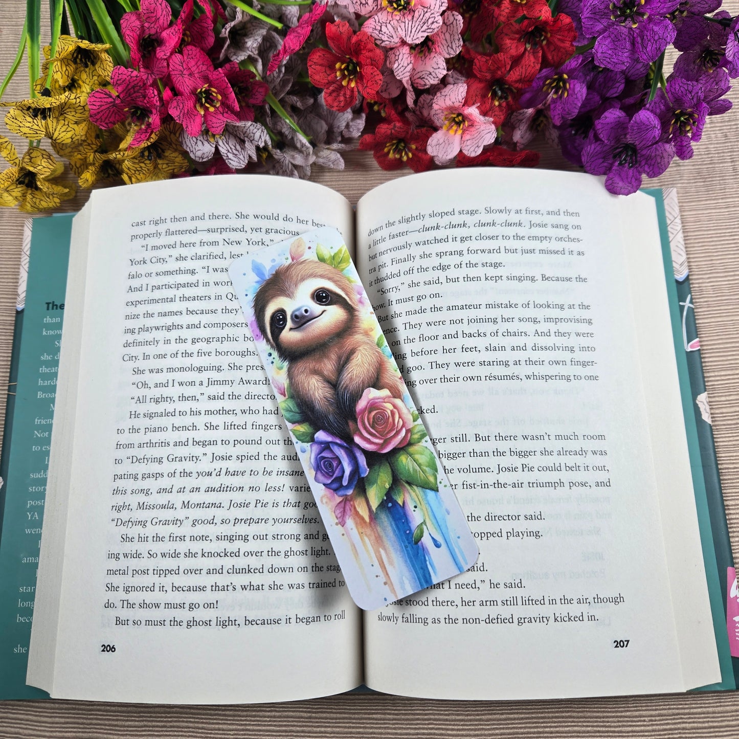 Watercolor Sloth Bookmark