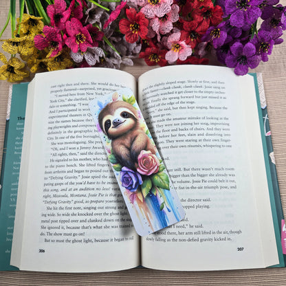 Watercolor Sloth Bookmark