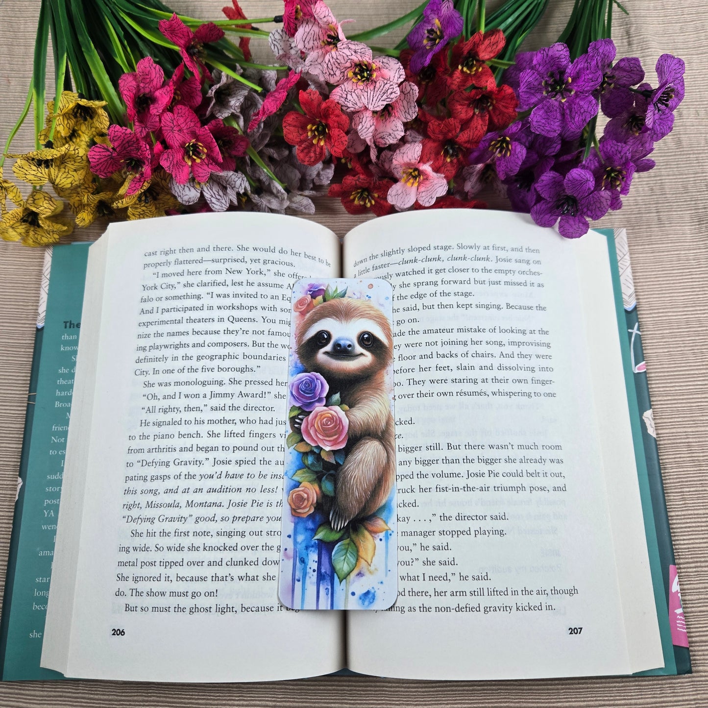 Watercolor Sloth Bookmark