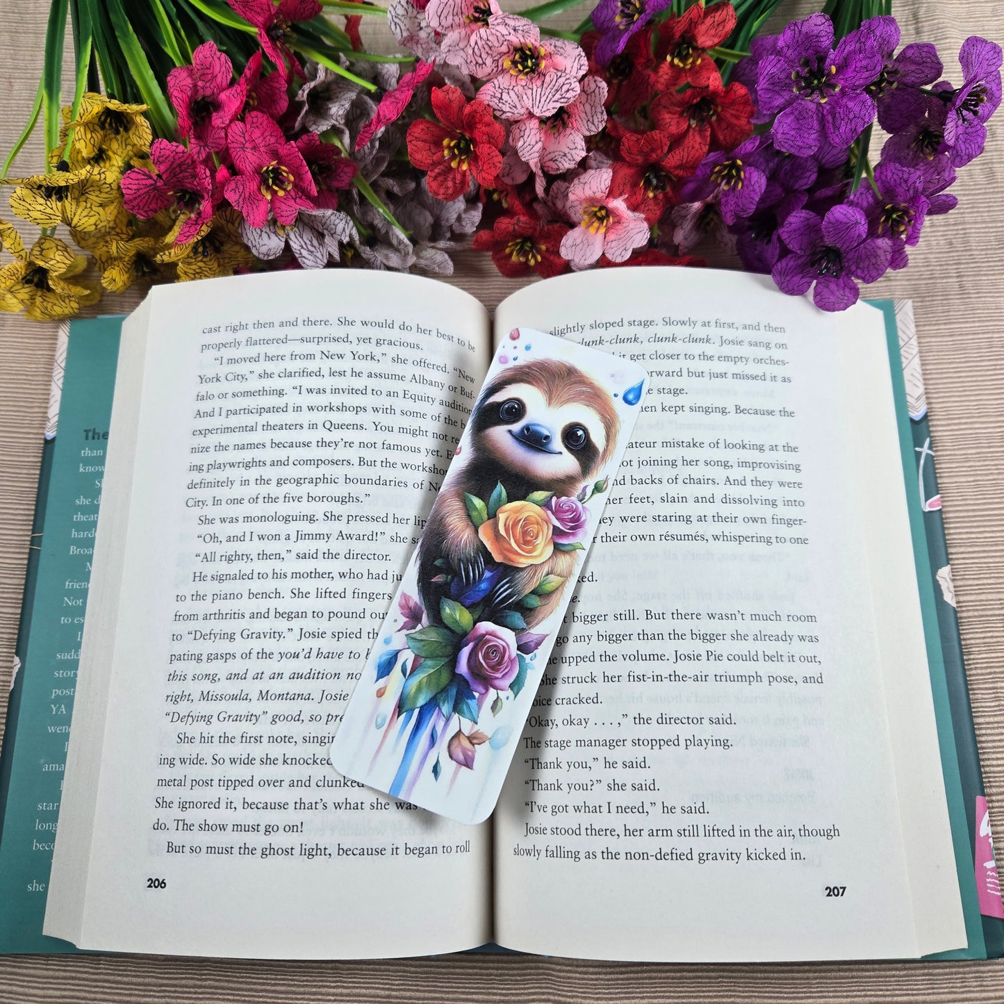 Watercolor Sloth Bookmark