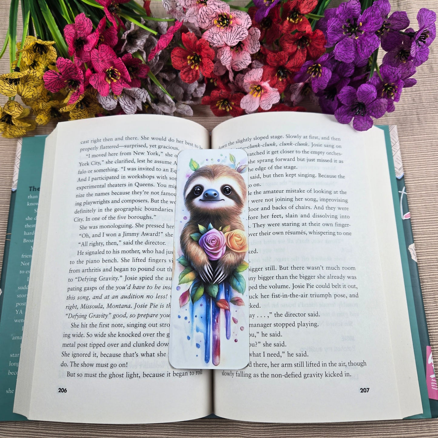 Watercolor Sloth Bookmark