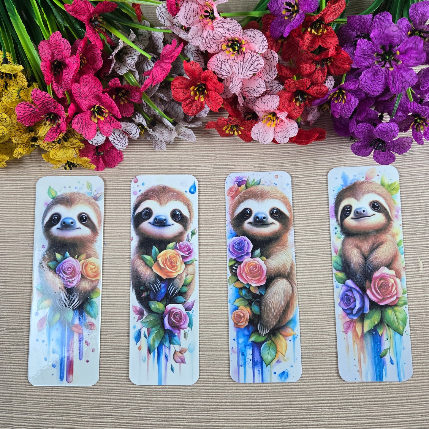 Watercolor Sloth Bookmark