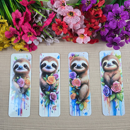 Watercolor Sloth Bookmark