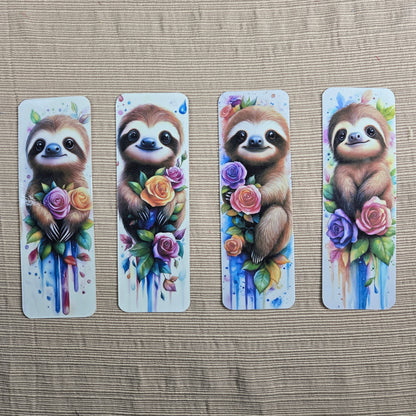 Watercolor Sloth Bookmark