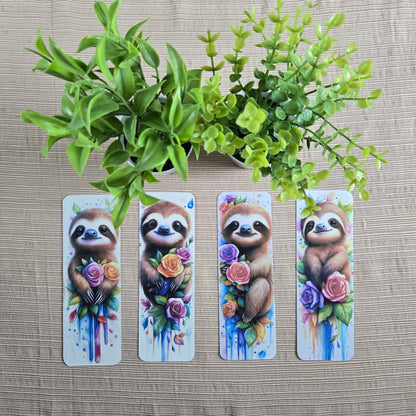 Watercolor Sloth Bookmark