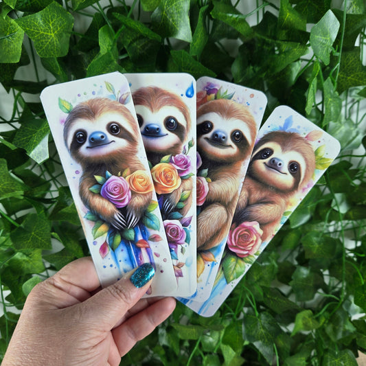 Watercolor Sloth Bookmark