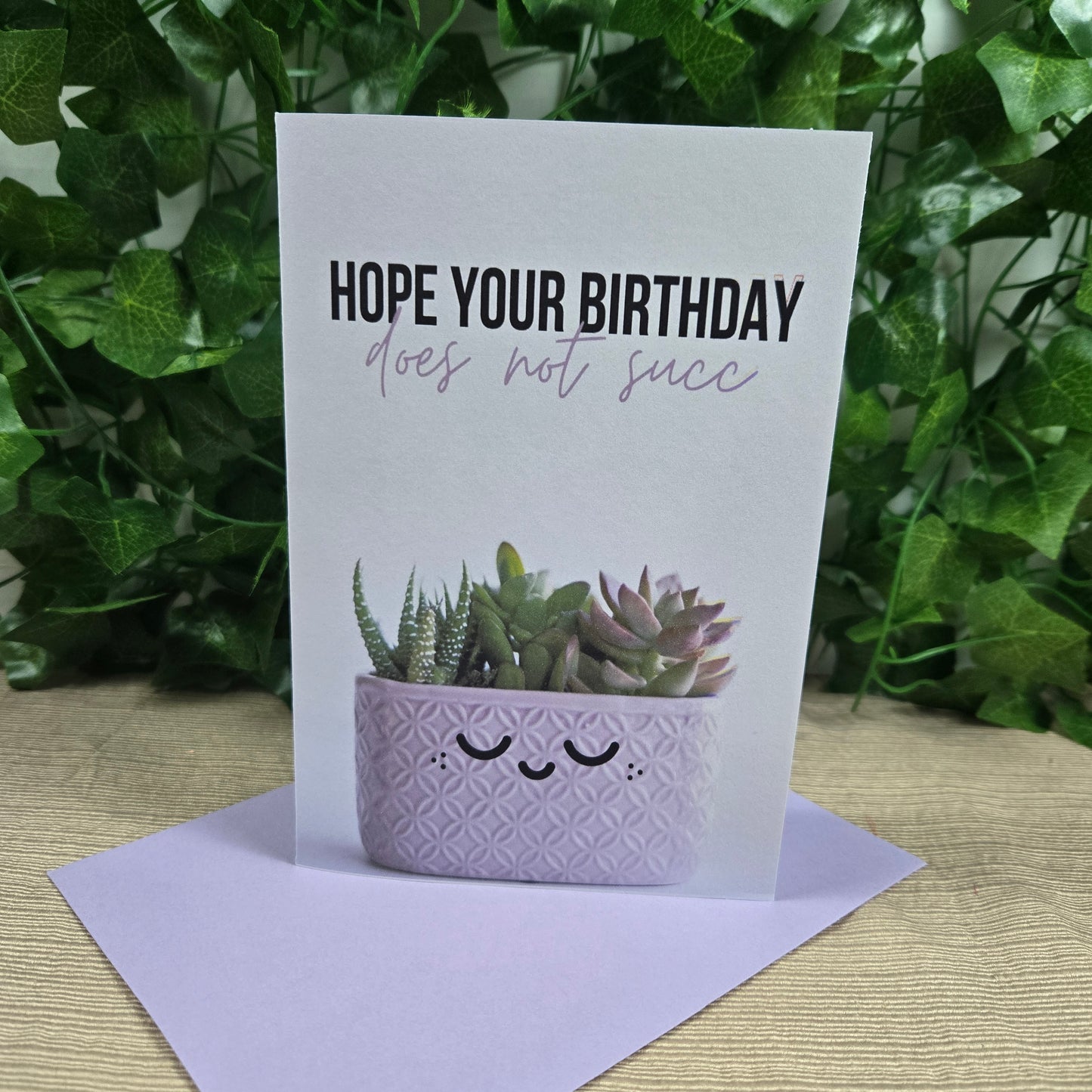 Funny Succulent Birthday Card