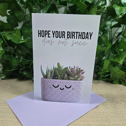 Funny Succulent Birthday Card