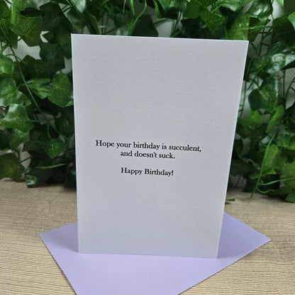 Funny Succulent Birthday Card