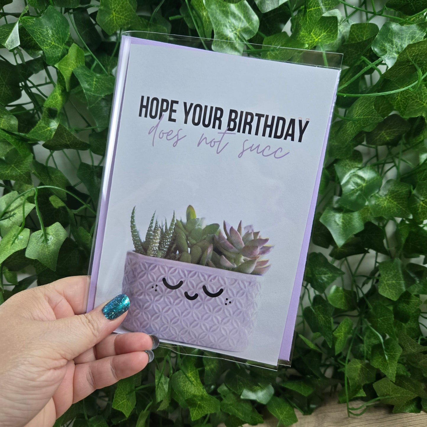 Funny Succulent Birthday Card