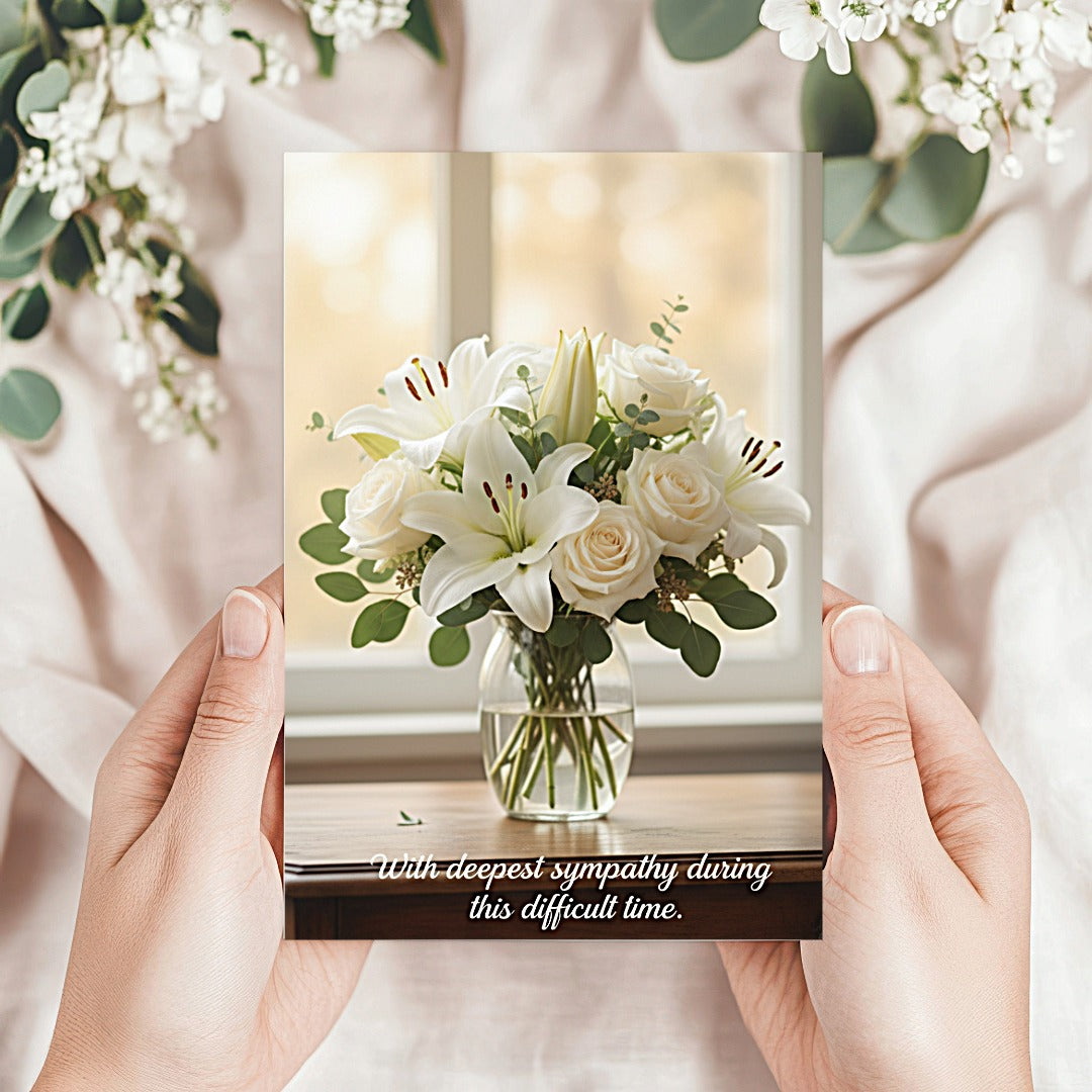 Sympathy with Flowers Card