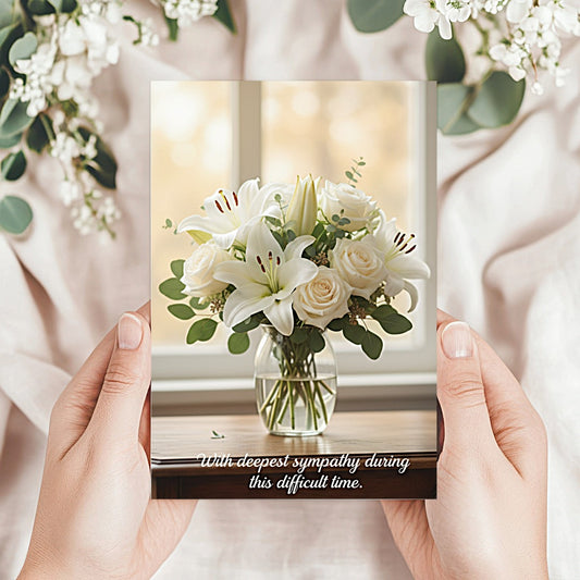 Sympathy with Flowers Card