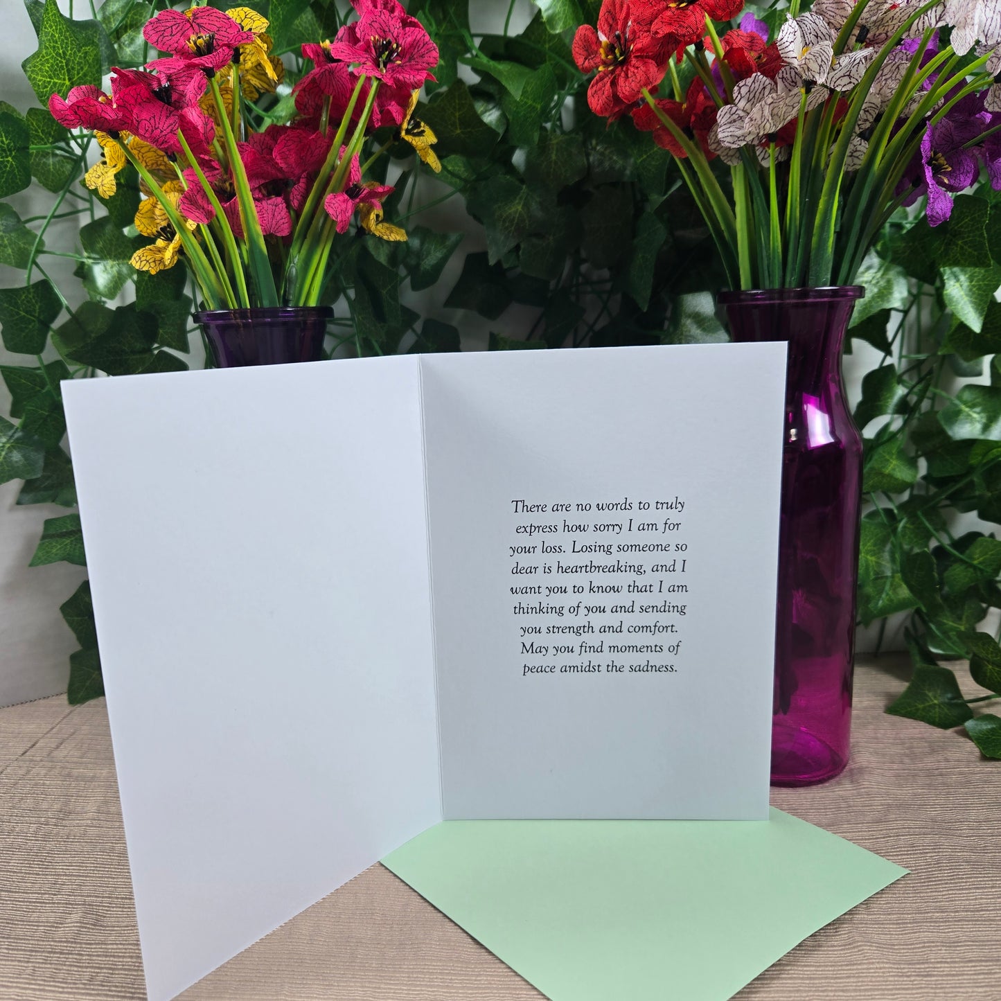 Sympathy with Flowers Card