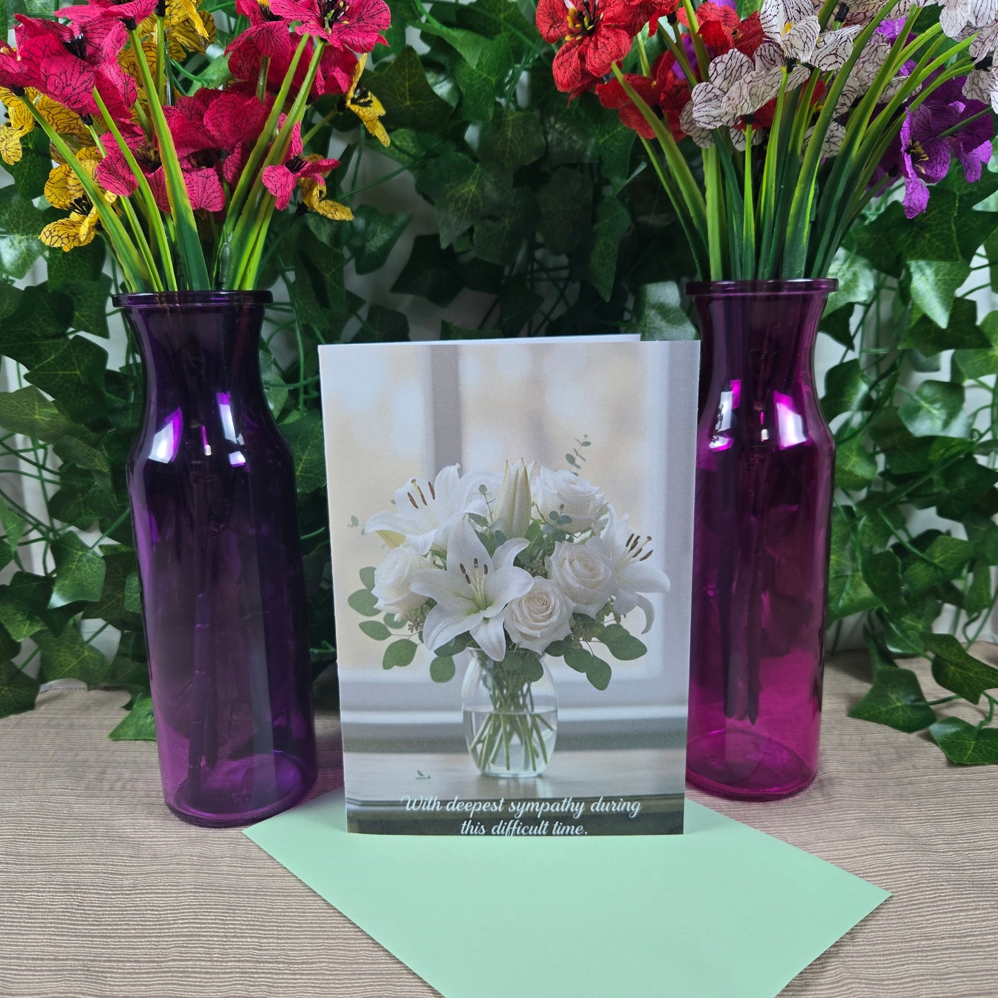 Sympathy with Flowers Card