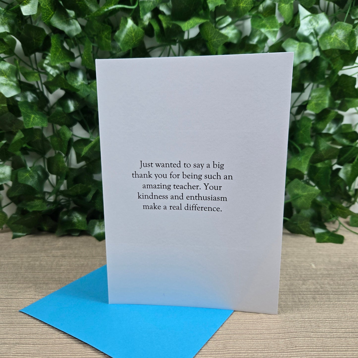 Teacher Birthday or Appreciation Card