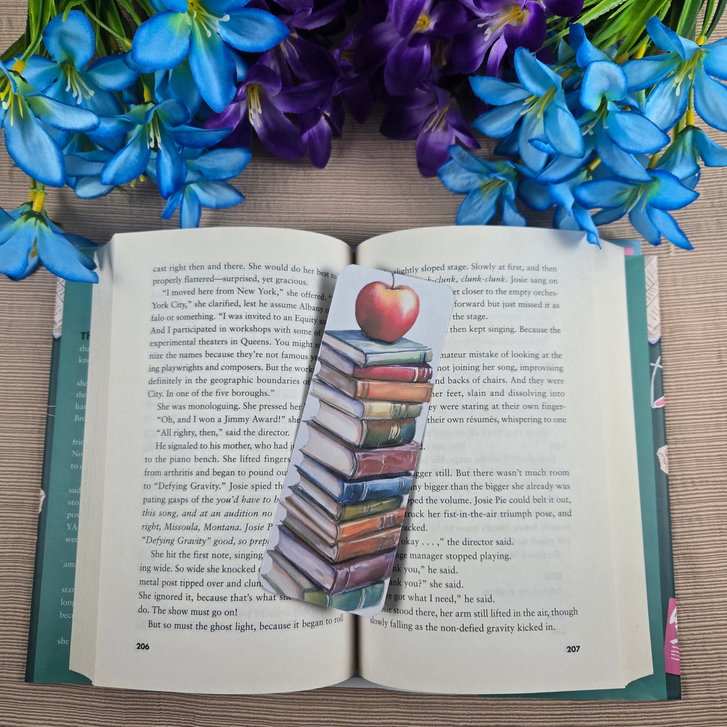 Apples and Books Bookmark