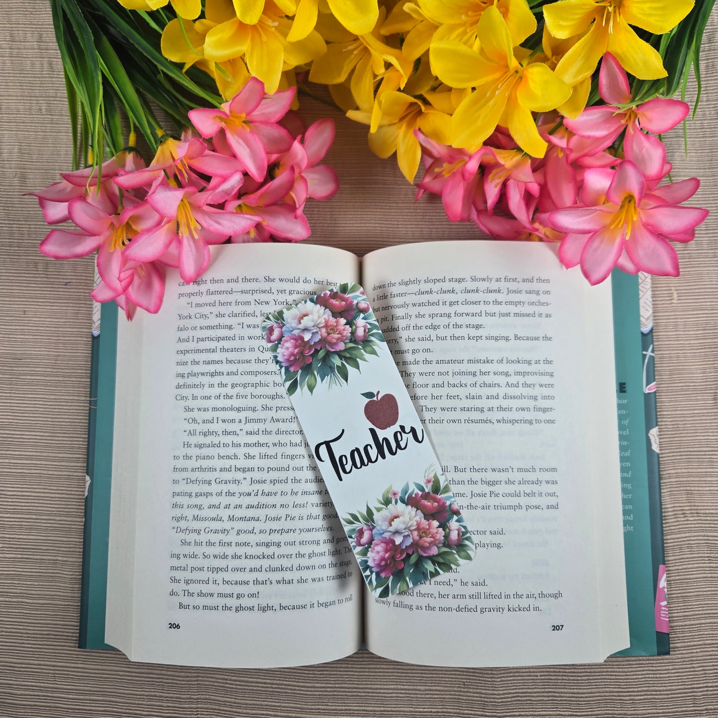 Floral Teacher Bookmark