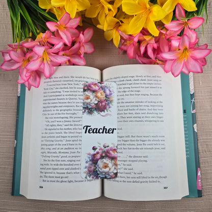 Floral Teacher Bookmark