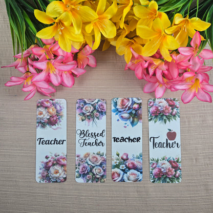 Floral Teacher Bookmark