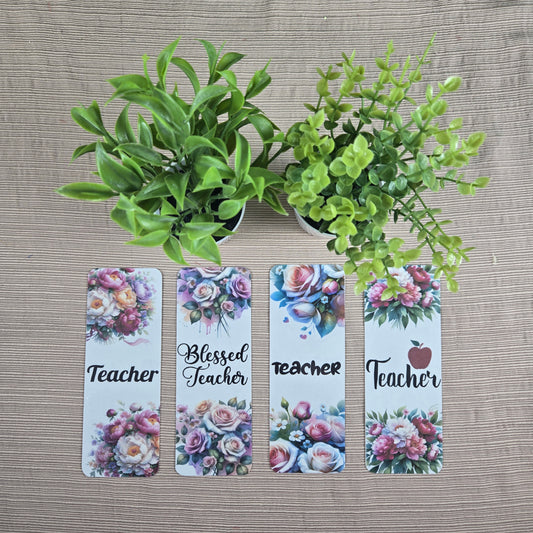Floral Teacher Bookmark