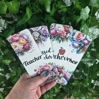 Floral Teacher Bookmark