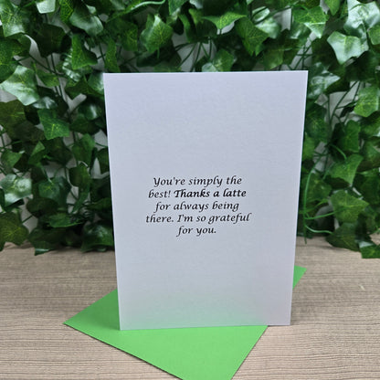 Thanks a Latte Thank You Card