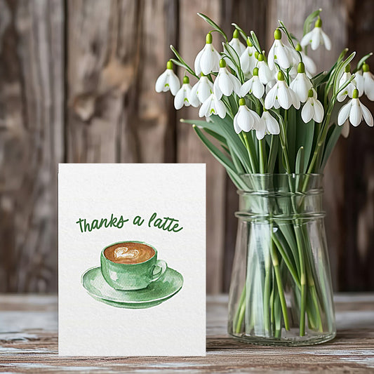 Thanks a Latte Thank You Card