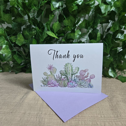 Cactus Thank You Card