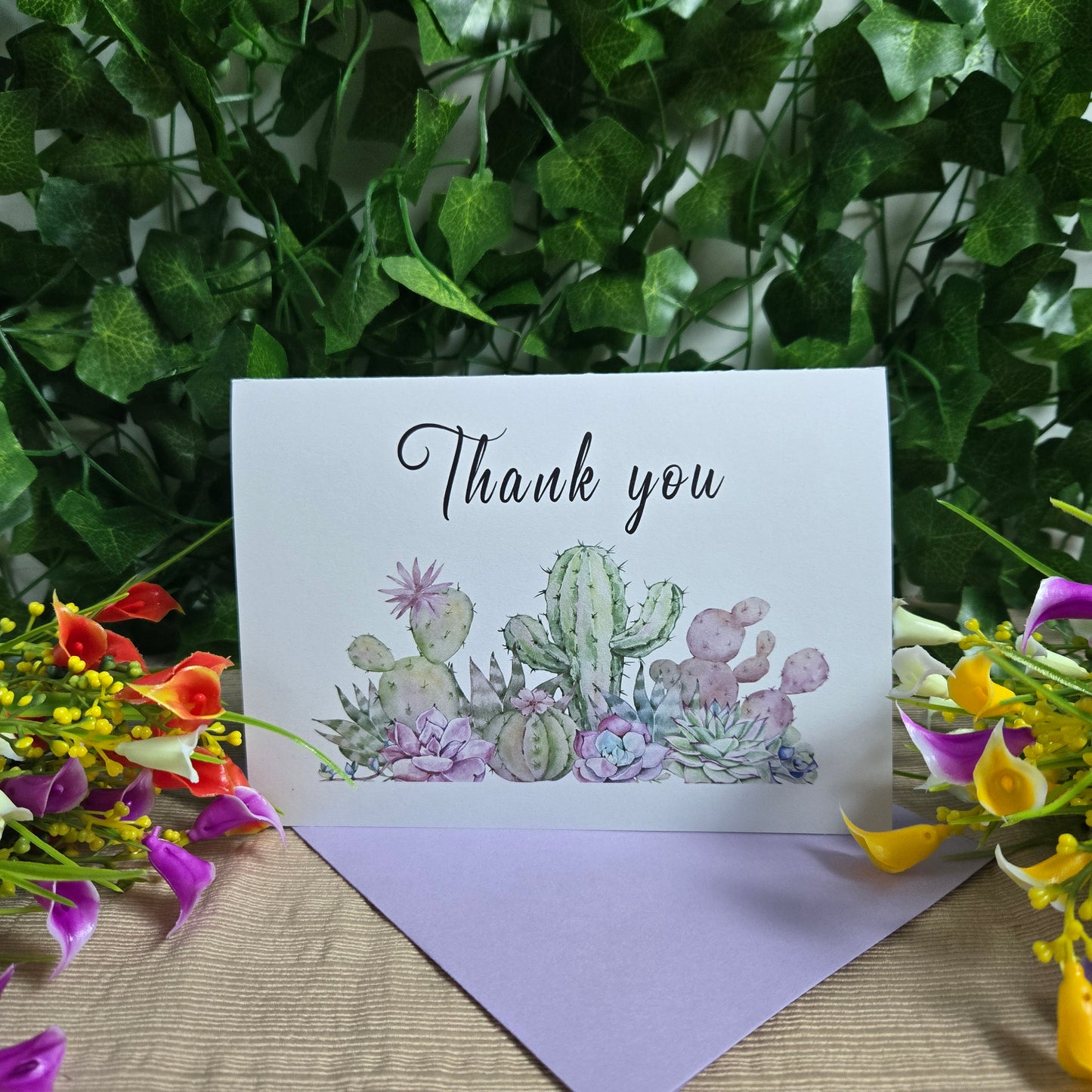 Cactus Thank You Card