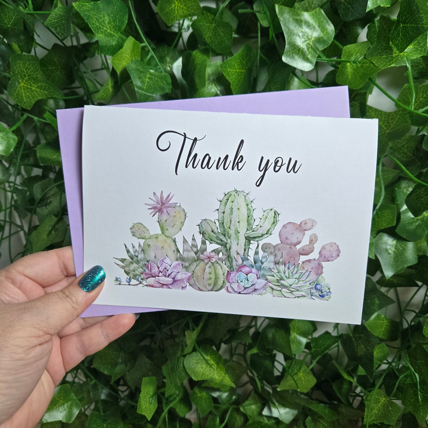Cactus Thank You Card