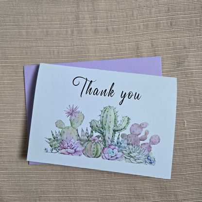 Cactus Thank You Card