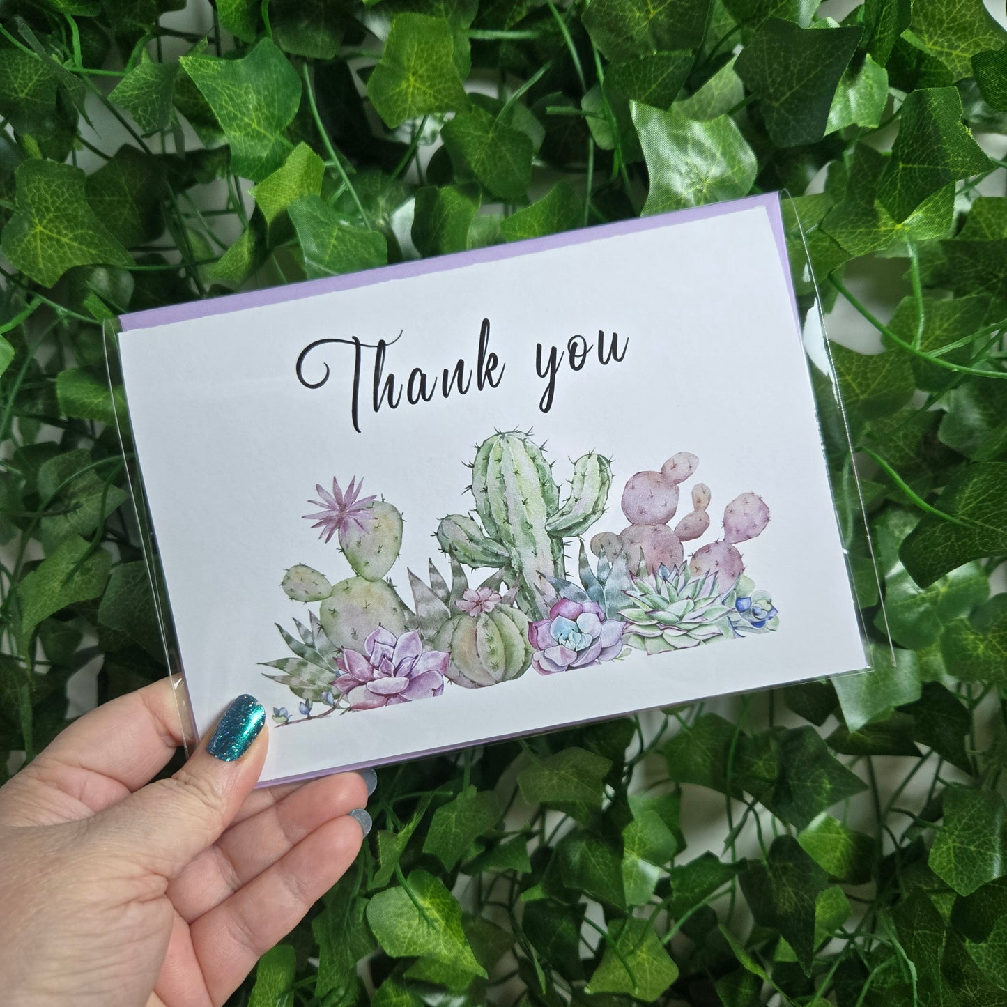Cactus Thank You Card
