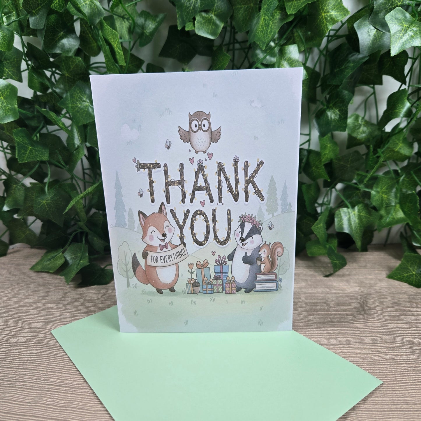 Forest Critters Thank You Card