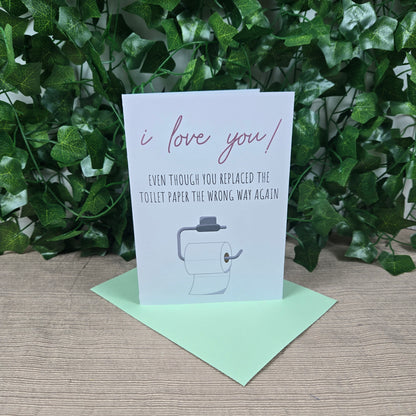 Funny Love Toilet Paper Card
