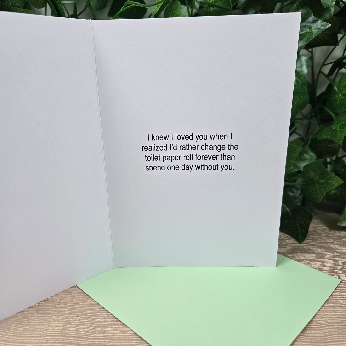 Funny Love Toilet Paper Card