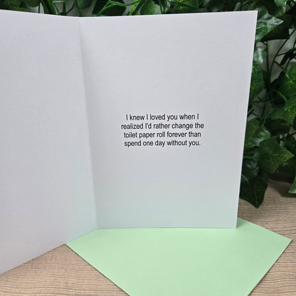 Funny Love Toilet Paper Card