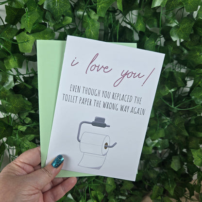 Funny Love Toilet Paper Card