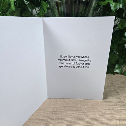 Funny Love Toilet Paper Card