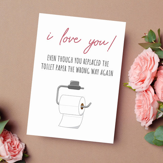 Funny Love Toilet Paper Card