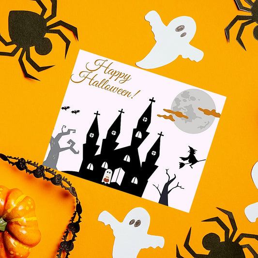 Haunted House Halloween Card