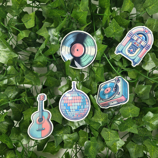 Retro Music Stickers