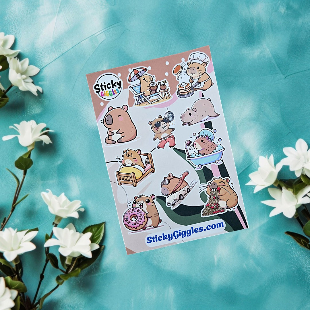 Capybara Sticker Sheet