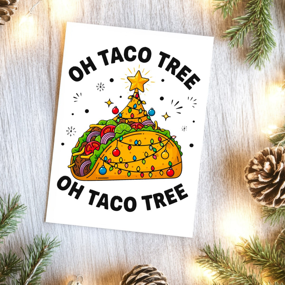 Oh Taco Tree Christmas Card