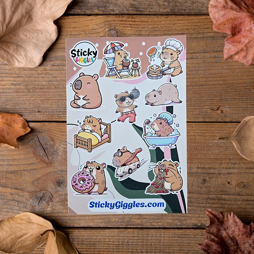 Capybara Sticker Sheet