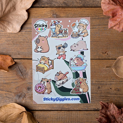 Capybara Sticker Sheet