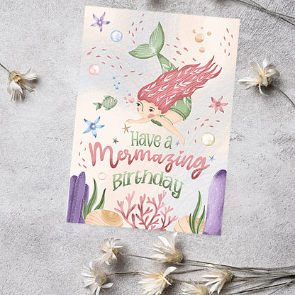 Mermazing Birthday Card