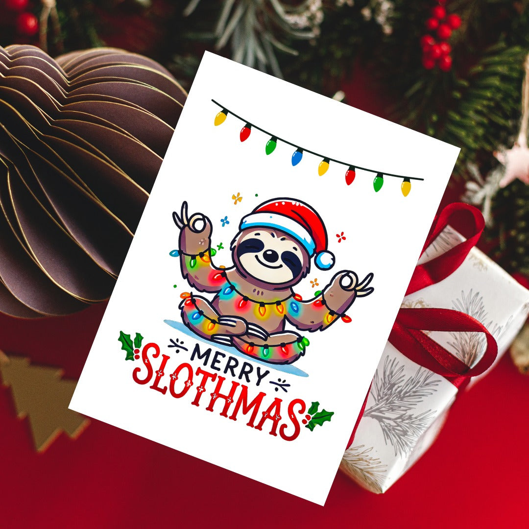 Merry Slothmas Christmas Card