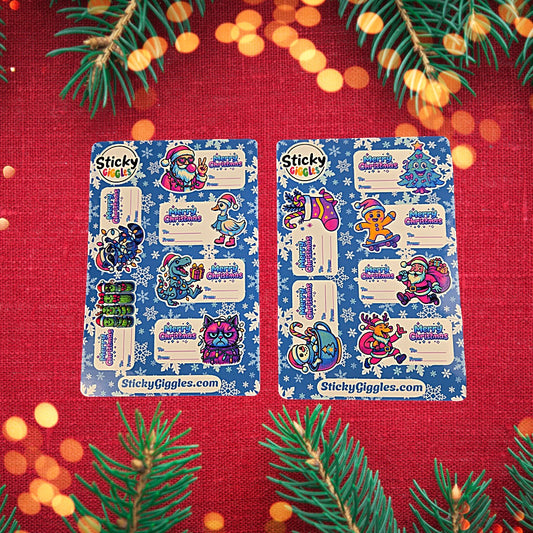 Christmas Gift Tag Sticker Sheets