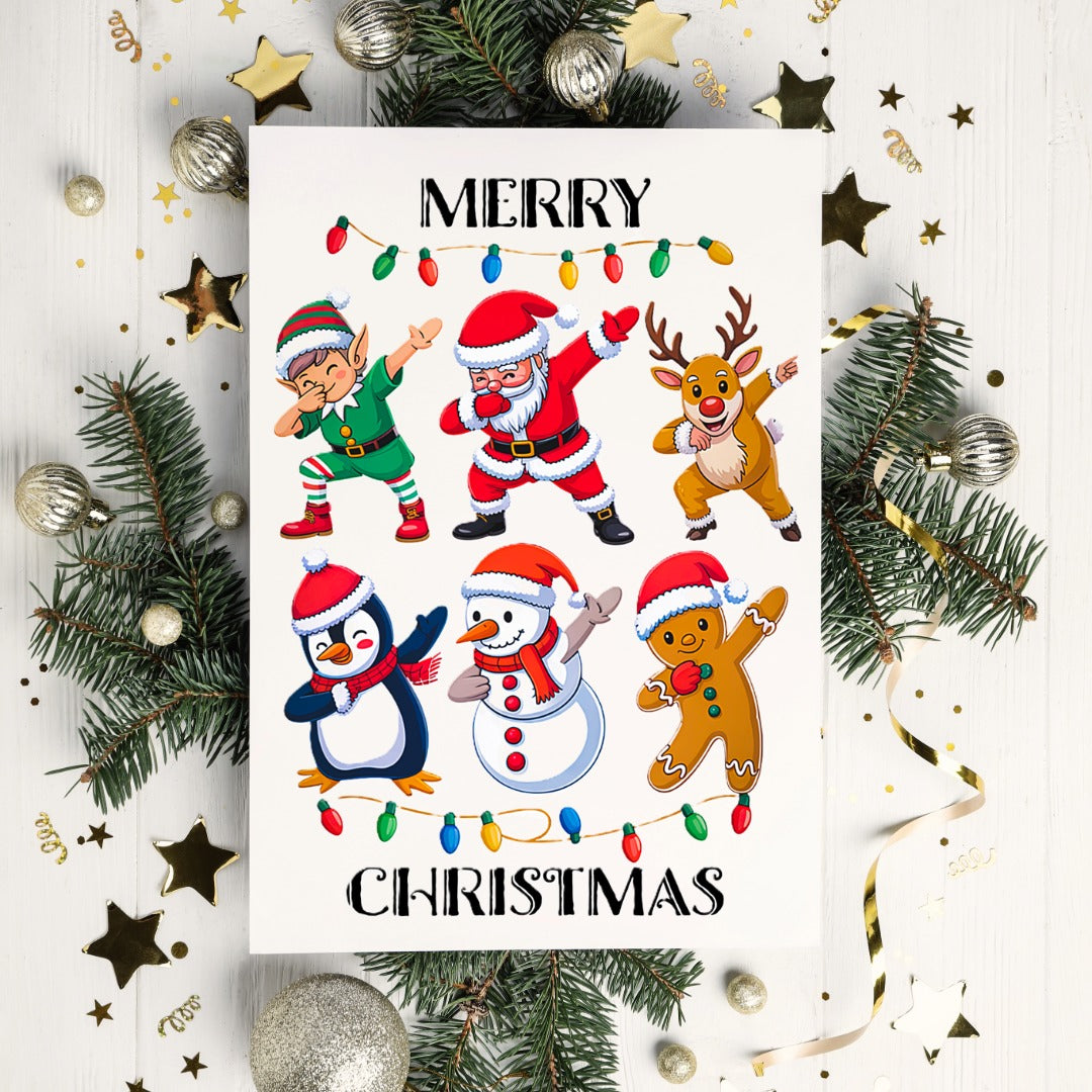 Dancing Dabbing Christmas Card